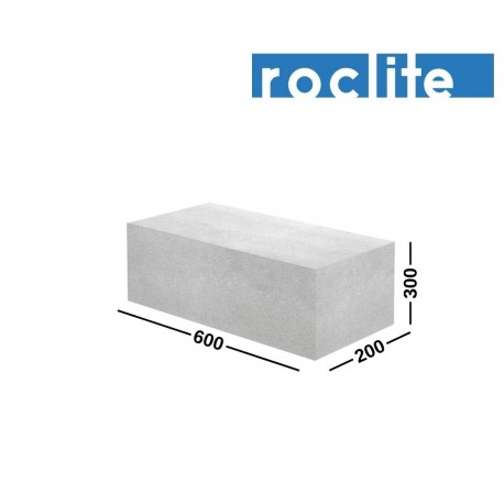 ROCLITE 200x300 akyto betono blokeliai 200x300x600