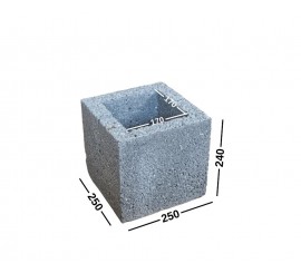 PW1/25-24-25 blokeliai ventiliacijai/ stulpams/ kolonoms 250x240x250, angos 170x170, kodas 181150