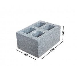 PW4K/36-25-50 blokeliai ventiliacijai/ stulpams/ kolonoms 360x240x500, 4 kanalų, kodas 181144