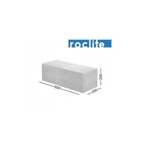 ROCLITE 250 akyto betono blokeliai 250x200x600 4 MPa ypač stiprūs