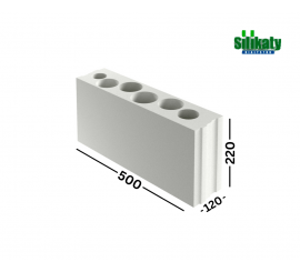 SILIKAT N12/500 120mm silikatiniai blokeliai 15MPa 120x220x500