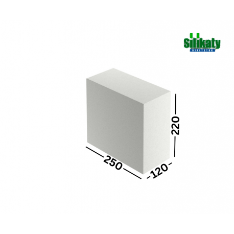 SILIKAT A12 120mm silikatiniai blokeliai akustiniai pilnaviduriai 25MPa 120x220x250 su pazais