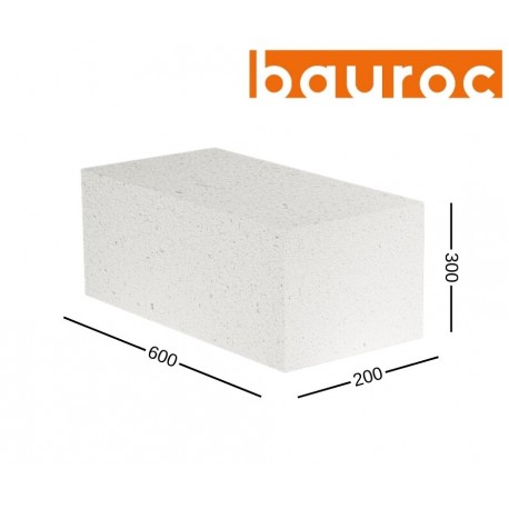 BAUROC GREEN 200 akyto betono blokelis 200x300x600