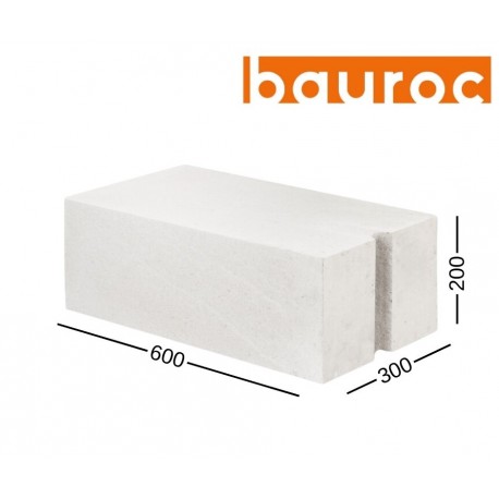 BAUROC CLASSIC 300 akyto betono blokelis 300x200x600