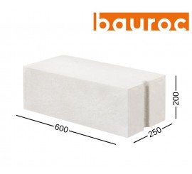 BAUROC CLASSIC 250 akyto betono blokelis 250x200x600