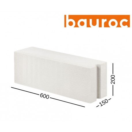 BAUROC CLASSIC 150 akyto betono blokelis 150x200x600