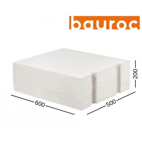 BAUROC UNIVERSAL 200 akyto betono blokelis 200x300x600