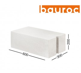 BAUROC HARD 300 akyto betono blokelis 300x200x600