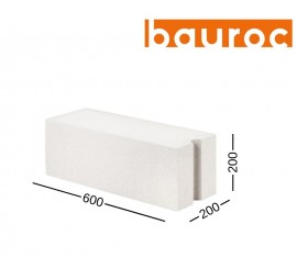 BAUROC HARD 200 akyto betono blokelis 200x200x600