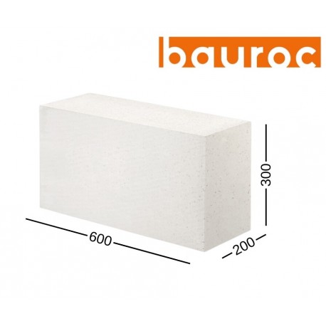 BAUROC UNIVERSAL 200 akyto betono blokelis 200x300x600