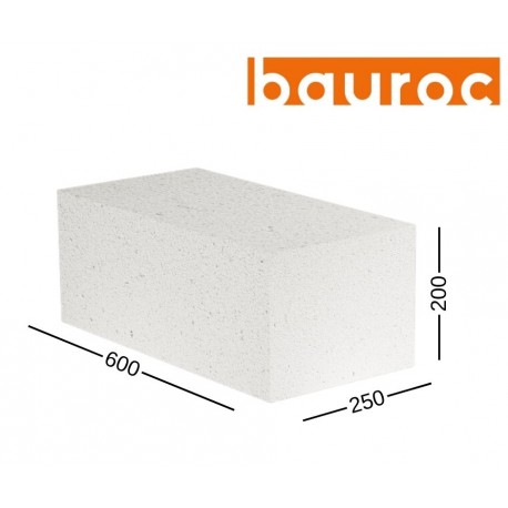 BAUROC ACOUSTIC 250 akyto betono blokelis 250x200x600