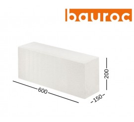BAUROC ECOLIGHT 150 akyto betono blokelis 150x200x600