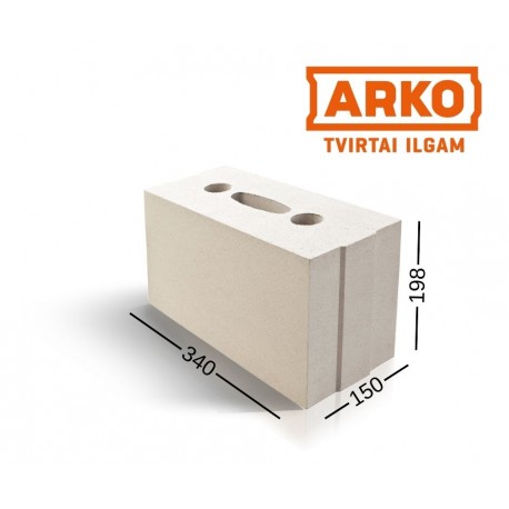 ARKO M18 silikatinis blokas  180x198x340