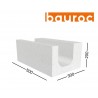 BAUROC U formos akyto betono blokas 250x200x500