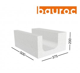 BAUROC U formos akyto betono blokas 250x200x500