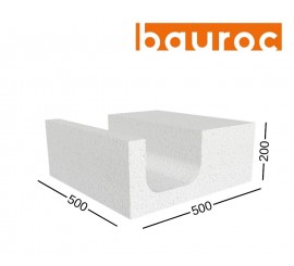 BAUROC U formos akyto betono blokas 250x200x500