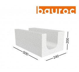 BAUROC U formos akyto betono blokeliai 240x200x500