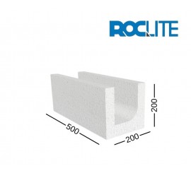 ROCLITE U formos akyto betono blokeliai 200x200x500U