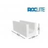 ROCLITE U formos akyto betono blokelis 200x200x500U