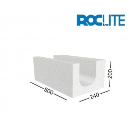 ROCLITE U formos akyto betono blokeliai 240x200x500U