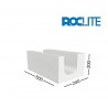 ROCLITE U formos akyto betono blokelis 200x200x500U