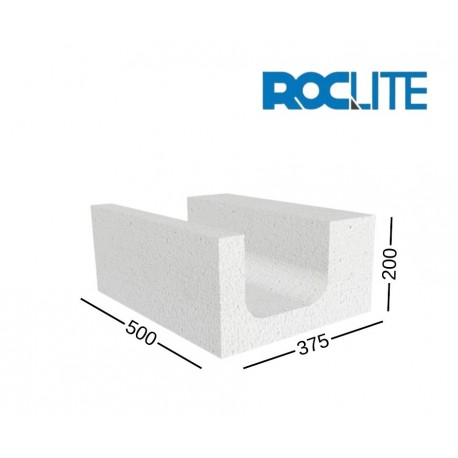 ROCLITE U formos akyto betono blokelis 200x200x500U