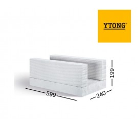 YTONG U formos akyto betono bloklelis 240x199x599