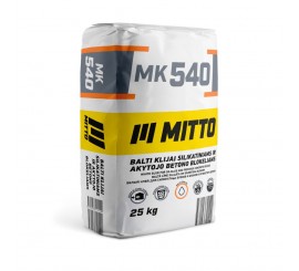 MITTO klijai silikatiniams ir akyto betono blokeliams MK540, balti, 10 MPa, 25 kg