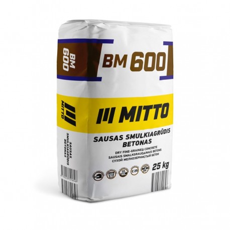 MITTO sausas smulkiagrūdis betonas BM600, 25 kg