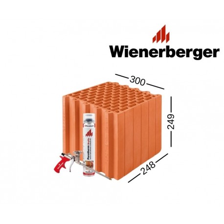 WIENERBERGER DRYFIX 300 keraminiai blokeliai 300x249x248