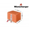 WIENERBERGER DRYFIX 250 keraminiai blokeliai 250x249x373