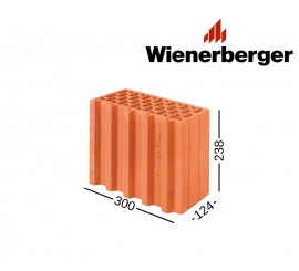 WIENERBERGER P+W Pusinis 300 keraminiai blokeliai 300x238x124