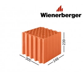 WIENERBERGER P+W 300 keraminis blokas 300x238x248