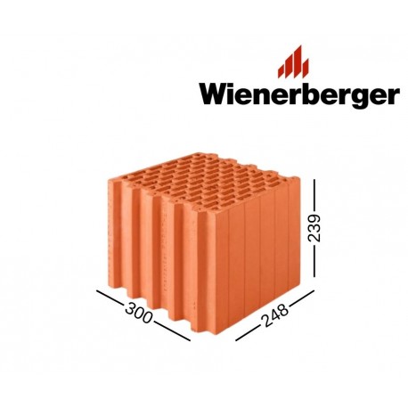 WIENERBERGER P+W 300 keraminis blokas 300x238x248