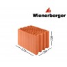 WIENERBERGER P+W 250 keraminis blokas 250x238x373