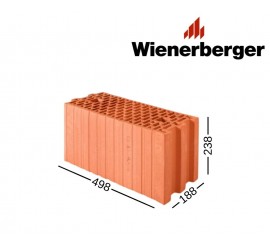 WIENERBERGER P+W 188 keraminis blokas 188x238x498