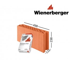 WIENERBERGER PROFI 115 keraminis blokas 115x238x498