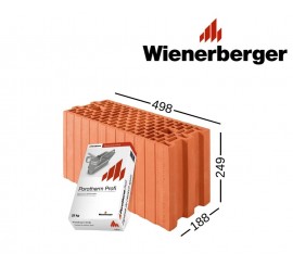 WIENERBERGER PROFI 188 keraminis blokas 188x249x498