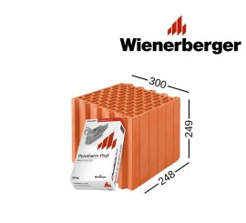 WIENERBERGER PROFI 300 keraminis blokas 300x249x248