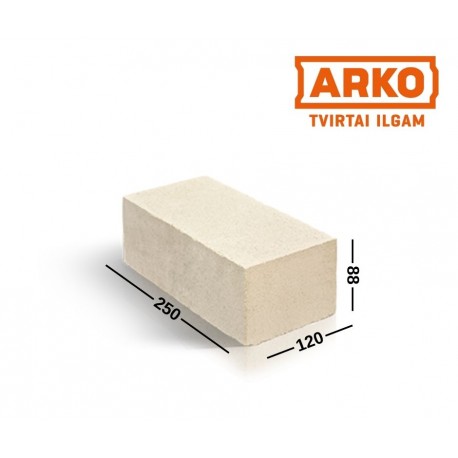 ARKO plytos M10, statybinės silikatinės plytos 10 MPa 250x120x88 mm